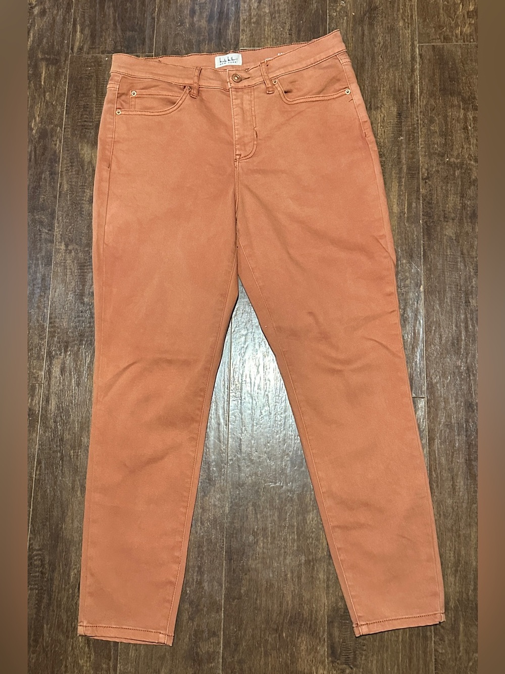 Nicole Miller NY Soho High-Rise Ankle Skinny Rust Brown Pants 8
